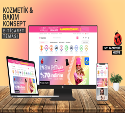 Kozmetik & Bakım E-Ticaret Konsepti #V1